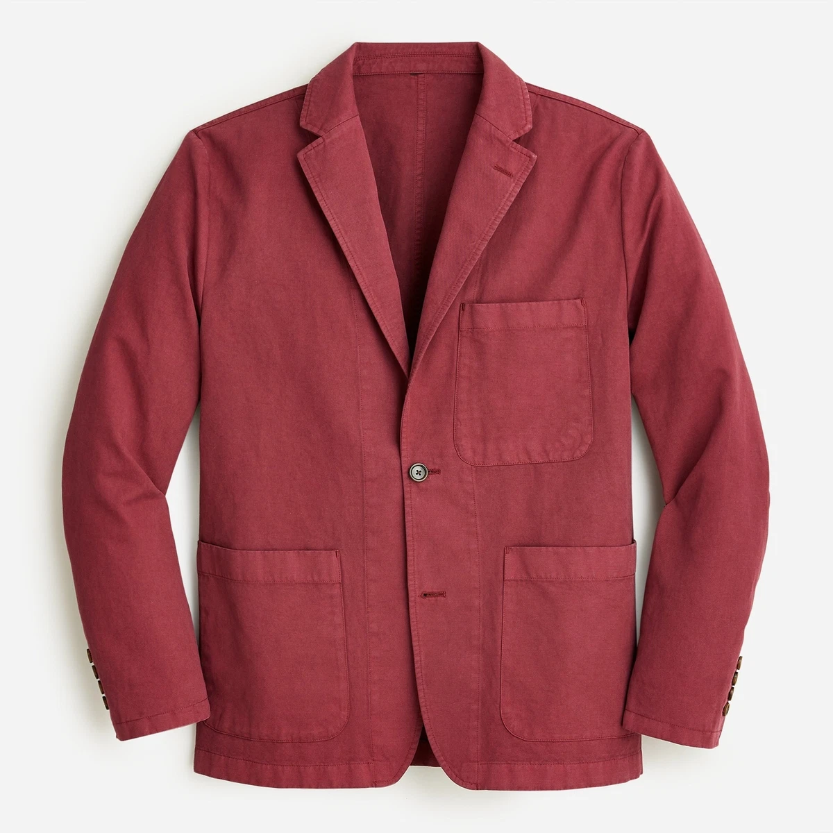 J. Crew Men s Chino Sport Coat Size 38 NWT Port Red Jacket Blazer