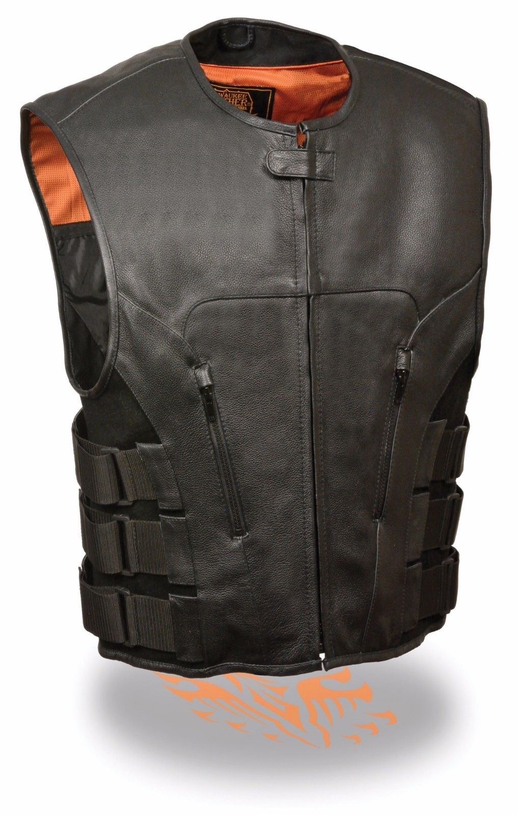 Leather Vest Men Motorcycle Milwaukee Leather 'Gambler' Vintage