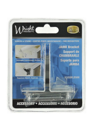 Wright Products Screen Storm Door Replacement Jamb Bracket White Lot Of 2