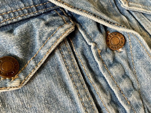 CALVIN KLEIN Jacket Womens Small Denim Jean Trucker Vintage 1970s Made USA - Picture 6 of 10