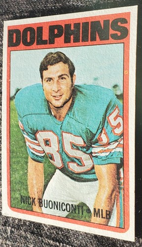 1972 Nick Buoniconti Miami Dolphins Topps NFL Card #43 NCAA Notre Dame Irish - Picture 4 of 6