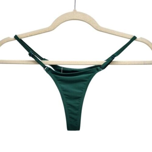 New Boutine Los Angeles Womens Medium Bikini Bottom Sage Green Minimal Bottoms