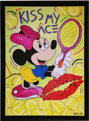 ''KISS MY ACE'' Pop-Art von BALLAC - Acryl auf Leinwand 70x50 cm, Unikat