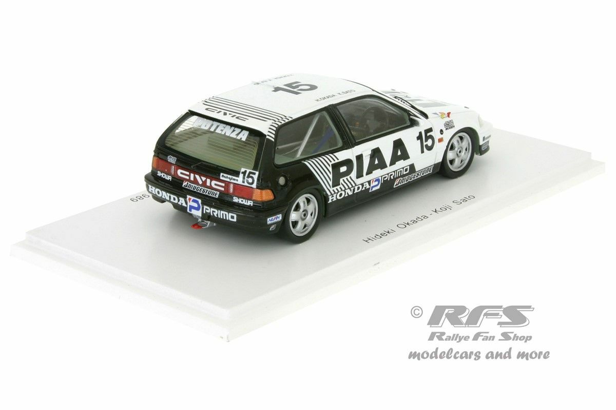 Honda Civic EF3 JTC Suzuka 1989 Okada Sato 1:43 Spark 5456 | eBay