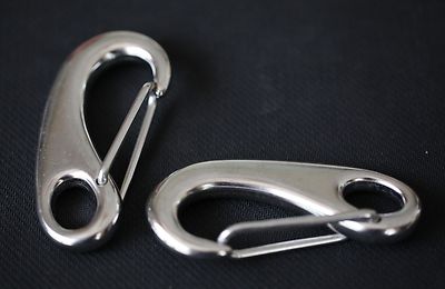 2PC STAINLESS STEEL SPRING SNAP HOOK  2'' RIGGING MARINE GRADE SNH5CM