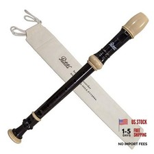 Soprano Recorder 8-Hole With Cleaning Rod Carrying Bag Color, Creamy/Black