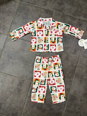 Absorba Baby 12m 2 Piece Sleep Set Long Sleeves/Pants Winter Fun! NWT!