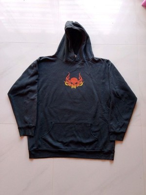 Vintage Flames Skull 725: Originals XL 90s Y2K Fade Black Jnco Style