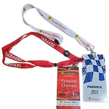 Ferrari Corse Clienti Paddock Pass 2018 Racing Days Schlüsselband 2er Set Eri...