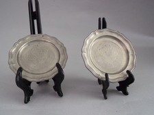 Coppia sottobicchieri JAGERMEISTER vintage Pubblicitario anni 70 peltro