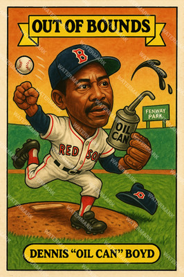 GX849 Dennis Boyd - Boston Red Sox Out of Bounds 4x6 12x18 16x24 Photo