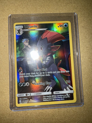 Weavile 238/236 Full Art Holo Secret Rare Pokemon Sun & Moon Cosmic Eclipse NM