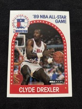 Clyde Drexler  Ultra Rare Multiple Errors 89 NBA Hoops All stars Card #69
