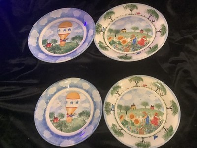 Remember When Nikko Deb Mores salad plates (4) balloon/garden
