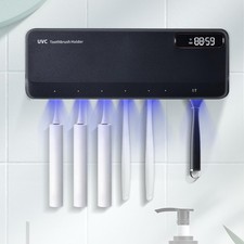 UV Toothbrush Sanitizeri Holder with 99.9 Cleaning,Air Dry,Heating,5 1 1 Slo...