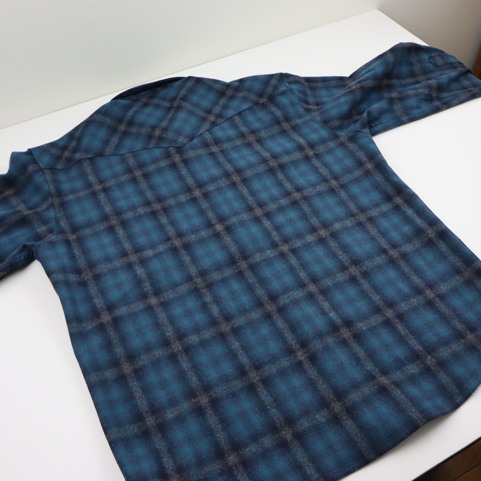 Vintage Pendleton Western Shadow Plaid Pearl Snap… - image 8