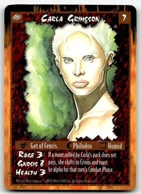 1995 Rage Apocalypse CCG Unlimited Card - UC Carla Grimsson