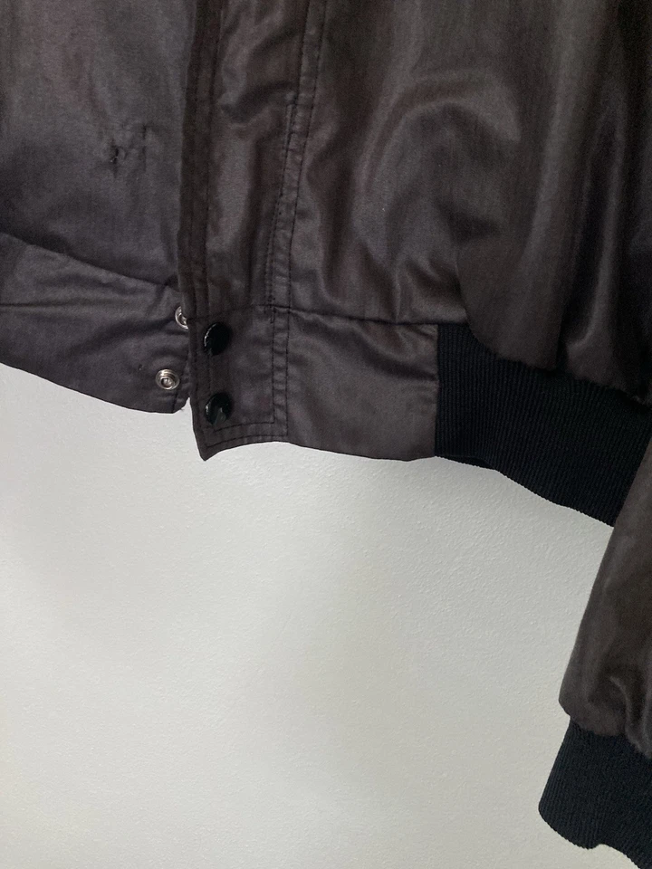 Chaqueta Swingster Vintage Yokohama Cremallera Completa Para Hombre XL Negra Foto 2 de 4