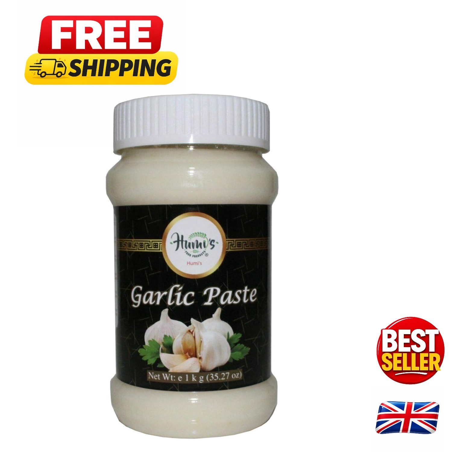 1 Kg HUMI'S Garlic Paste | Easy Natural Flavor for  & Vegetarian Recipes