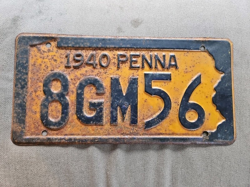 1940 Pennsylvania License Plate