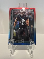 2025 Topps Chrome- Jaelan Phillips #192 Red White Blue Refractor Eagles MINT