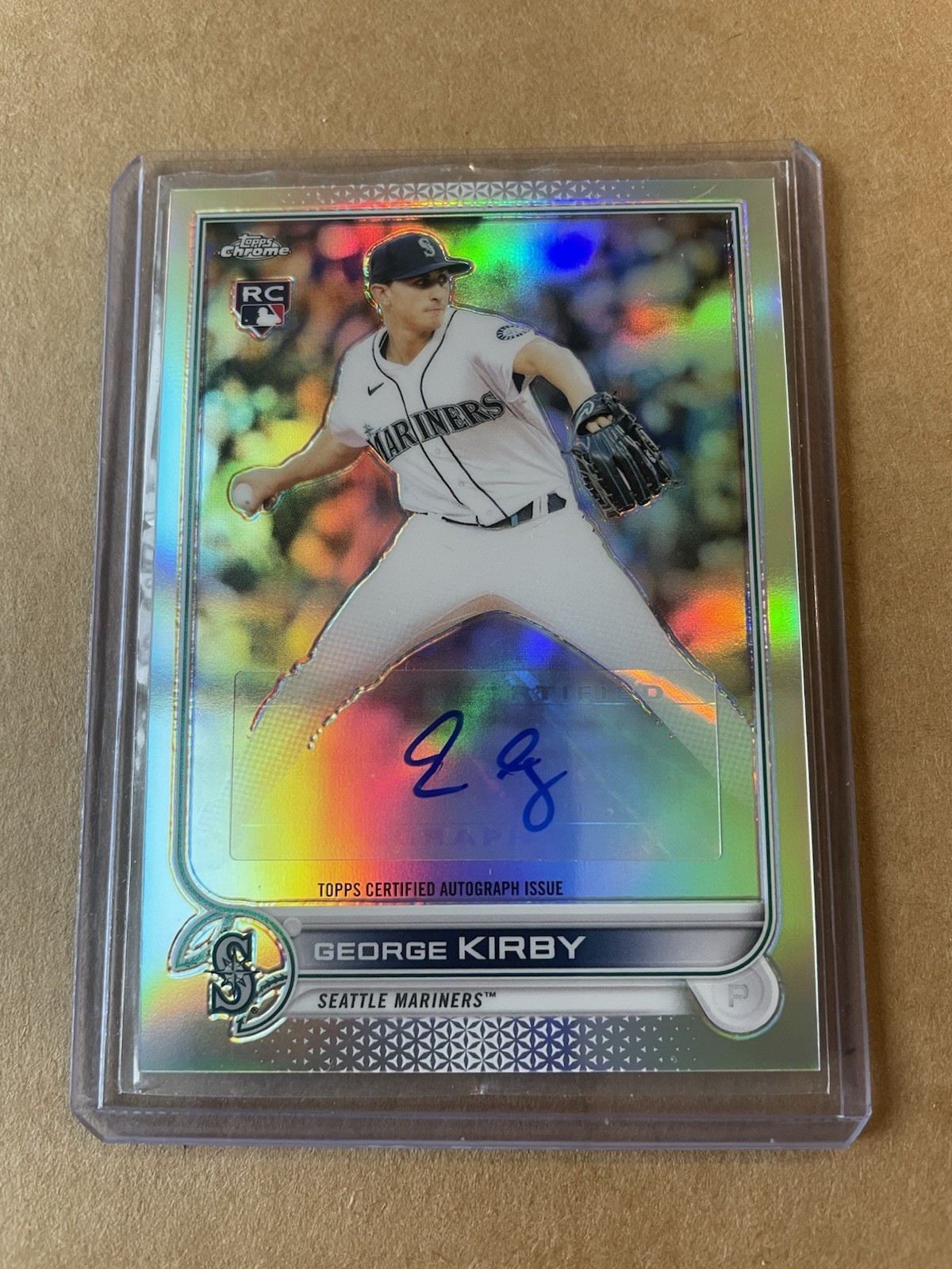 Signed 2022 Topps Chrome Update Series Autographs George Kirby #AC-GK Mariners