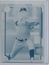 James Kaprielian 2015 Bowman Draft Cyan Printing Plate Rookie #1/1