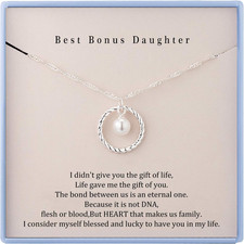 Bonus Daughter Necklace from Bonus Mom Step Daughter Presents Sterling Silver Ne