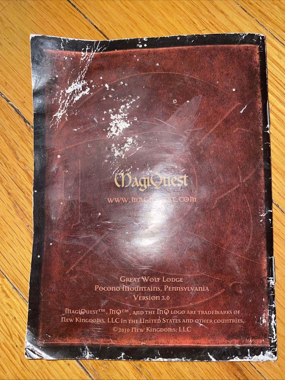 Magiquest The Ancient Book of Wisdom Great Wolf Lodge 2015 Wand instruction book