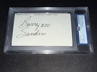 Barry Sanders Signed 3x5 Index Card PSA Slab Detroit Lions Rookie Auto Football