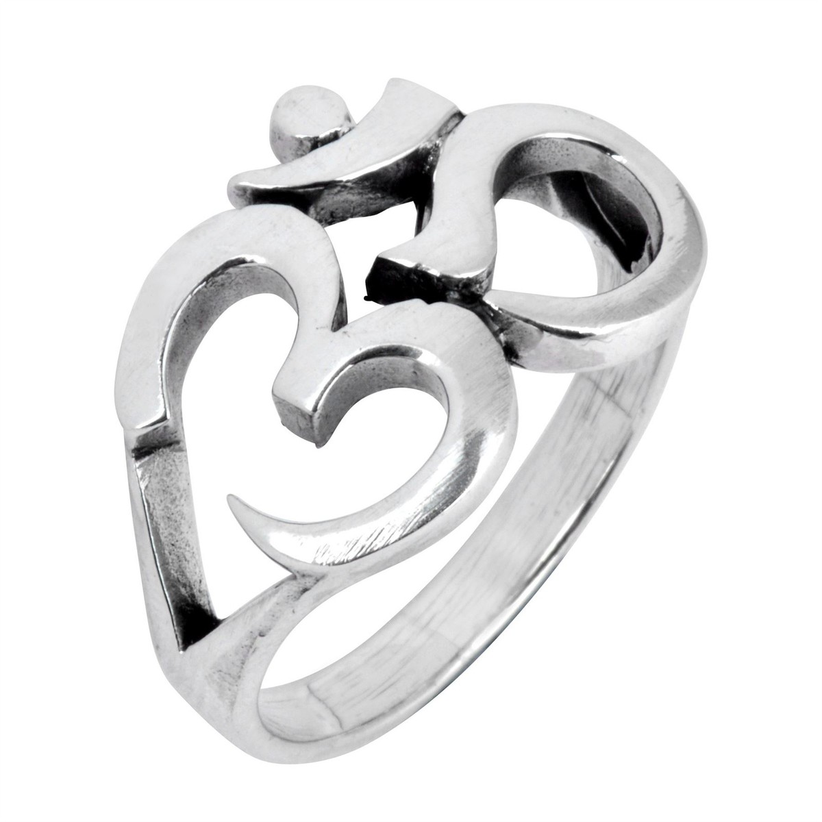 Schicker OM-Ring Aus 925er Sterlingsilber – Sanskrit-Symbol, Verstellbar & Perfekt Als Yogageschenk