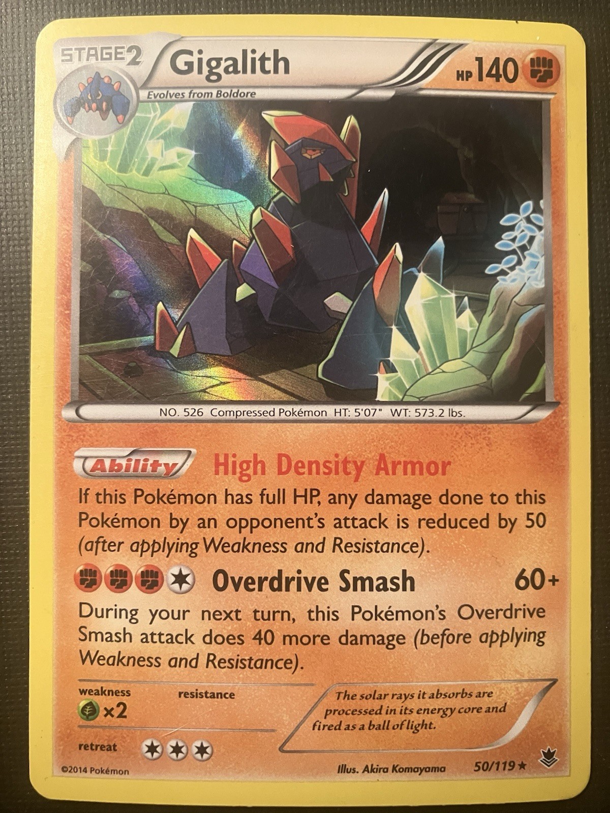 Gigalith 50/119 Pokemon XY Phantom Forces 2014 Holo
