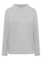 Cecil Damen Shirt Glitzer Wording, GrößE M, Baumwolle, Kurzarm, Schwarz