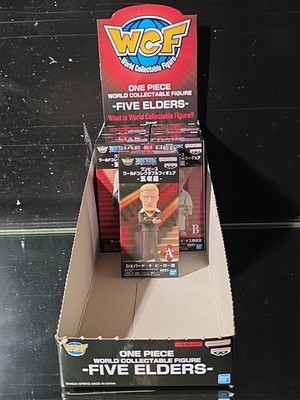 One Piece WCF Five Elders Set of 5 A-E with Official PDQ Display Box Banpresto