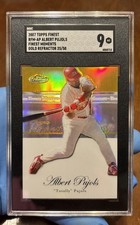 Albert Pujols 2007 Topps Finest Moments Gold Refractor #RFM-AP /50 SGC 9 HOF!