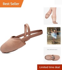 Lightweight Canvas Half Sole Dance Shoes with Leather Suede Sole - Sizes 7.5-8.5