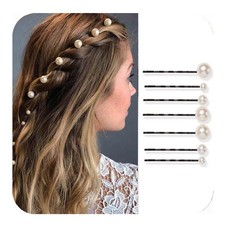 7 PCS Pearl Bride Wedding Hair Clips Pins Bridal Prom Accessories Women