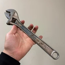 Vintage Crescent Tool Co. 12" Adjustable Wrench CRESTOLOY STEEL - USA