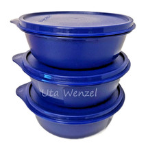 Tupperware Große Hitparade 3x 600 ml Servierschale Schüssel Set Dosen NEU d-blau