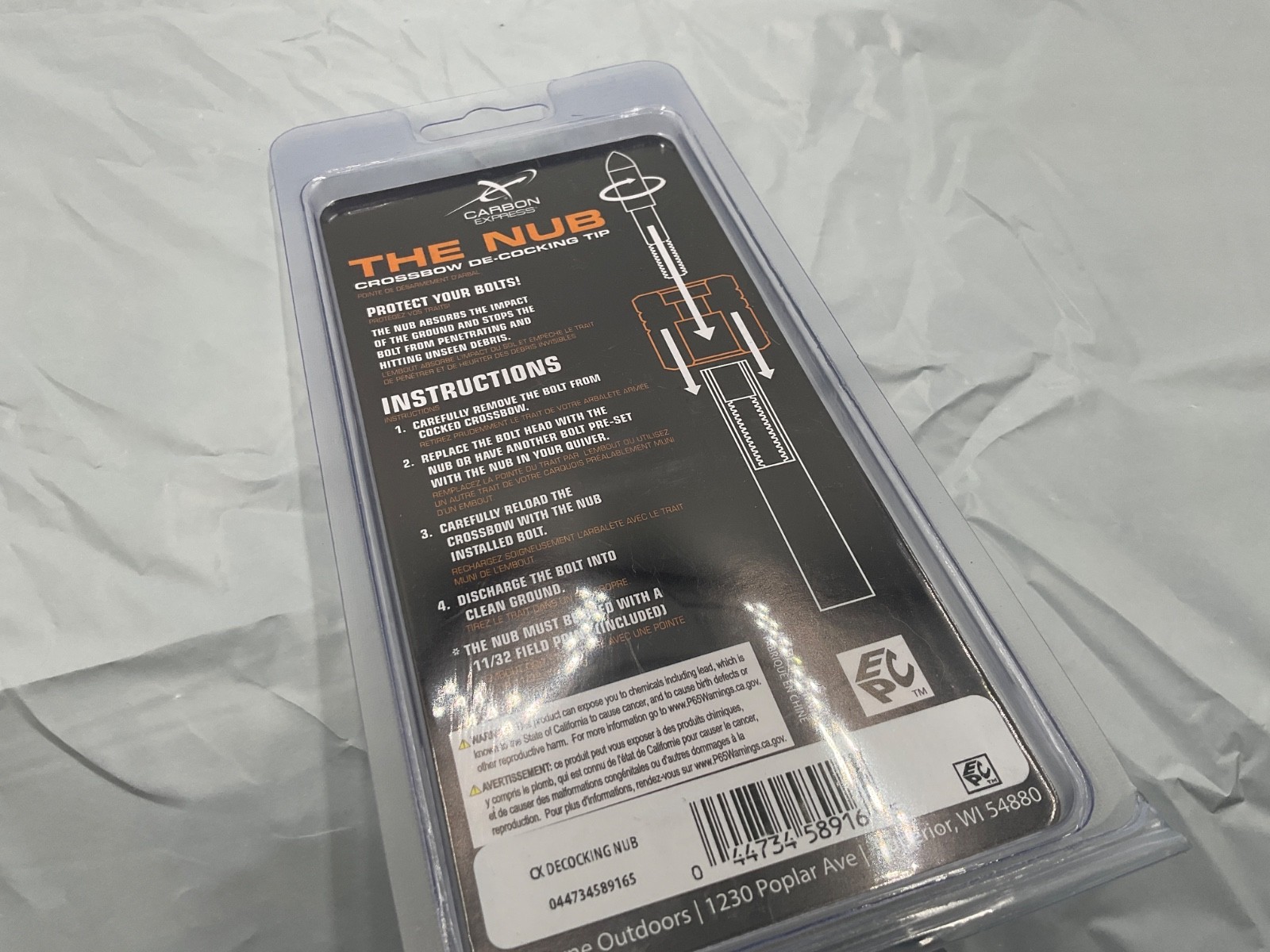 CARBON EXPRESS The Nub Crossbow De-Cocking Tip Point Hunting New