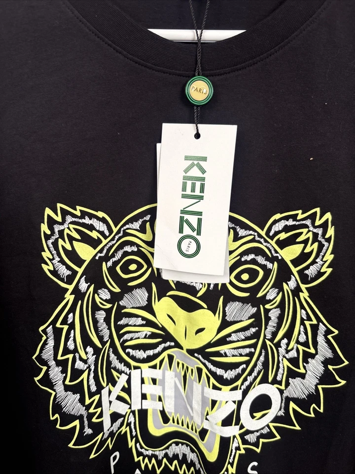 kenzo paris black t-shirt men's XL tiger graphic france luxury designer top nigo - Image 3 of 4