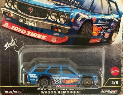 Hot Wheels Premium Ronin Run 2 , Mad Mike Mazda RX-3 Wagon , Free