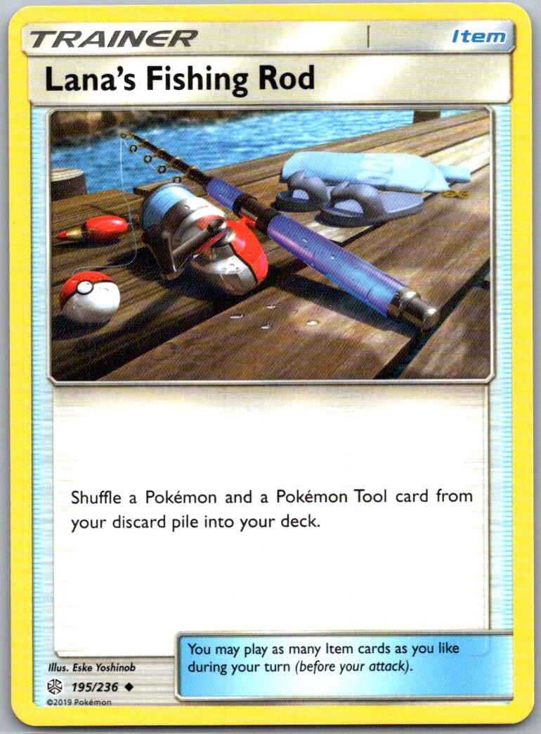 Lana's Fishing Rod 195/236 SM - Cosmic Eclipse Uncommon Normal NM