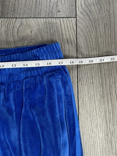 Adidas Originals x Jeremy Scott Velour Cuffed Pants Blue Men’s Size Large New - Picture 10 of 12