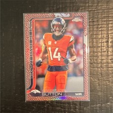 Topps Chrome Red Parallel Courtland Sutton Denver Broncos Football Card