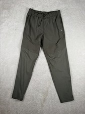 VRST Pants Mens M Green Jogger Ankle Zip Mixed Media Athleisure Drawstring