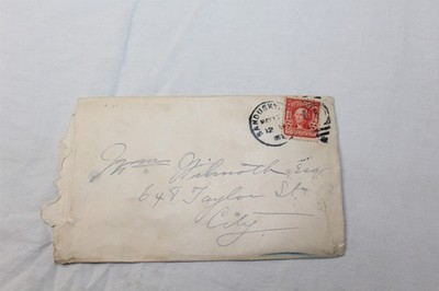 1907 Handwritten Poems 3 Pages with Original Cancelled Envelope Sandusky Antique