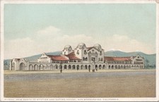 1919 POSTCARD-THE NEW SANTA FE PASSENGER STATION AT SAN BERNARDINO CALIFORNIA