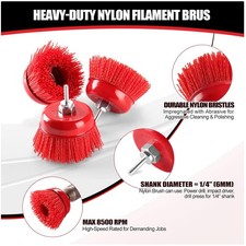 Heat Resistant Abrasive Bristle Cup Brushes - Set of 5