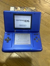 Nintendo DS NTR-001 original model Blue - BROKEN HINGE tested works AS IS
